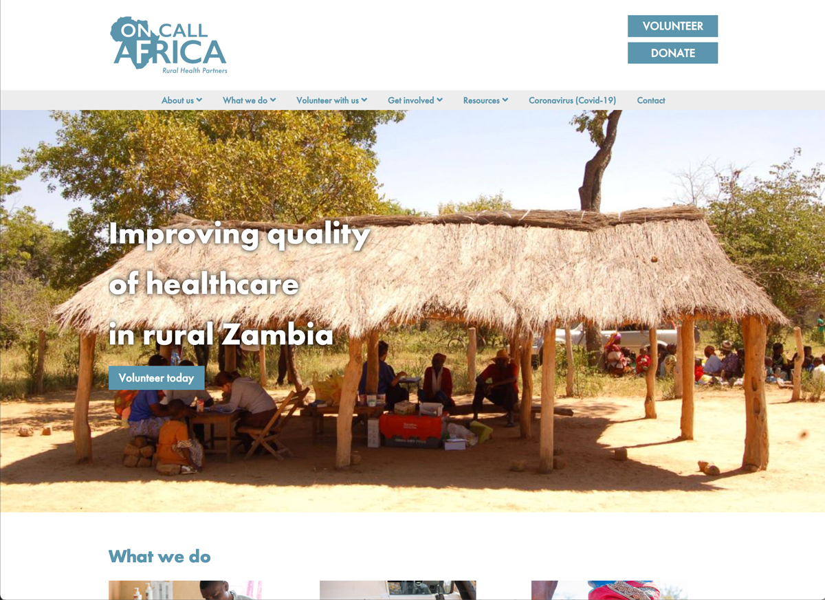 On Call Africa website design