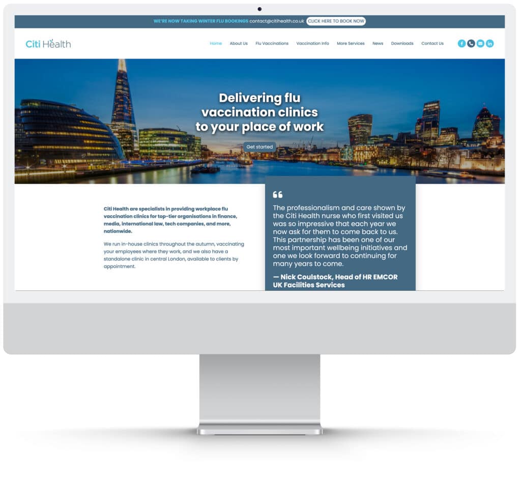 Citihealth Bespoke WordPress design