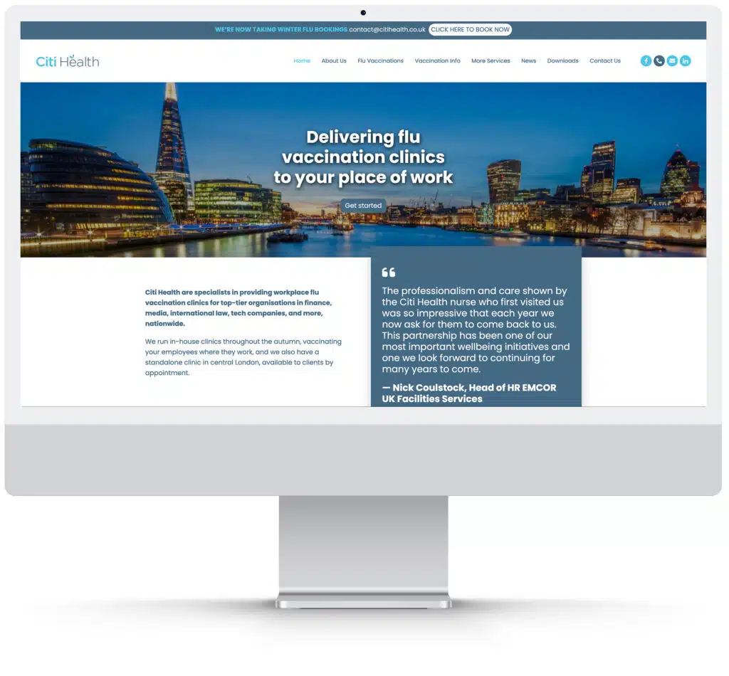 Citihealth Bespoke WordPress design