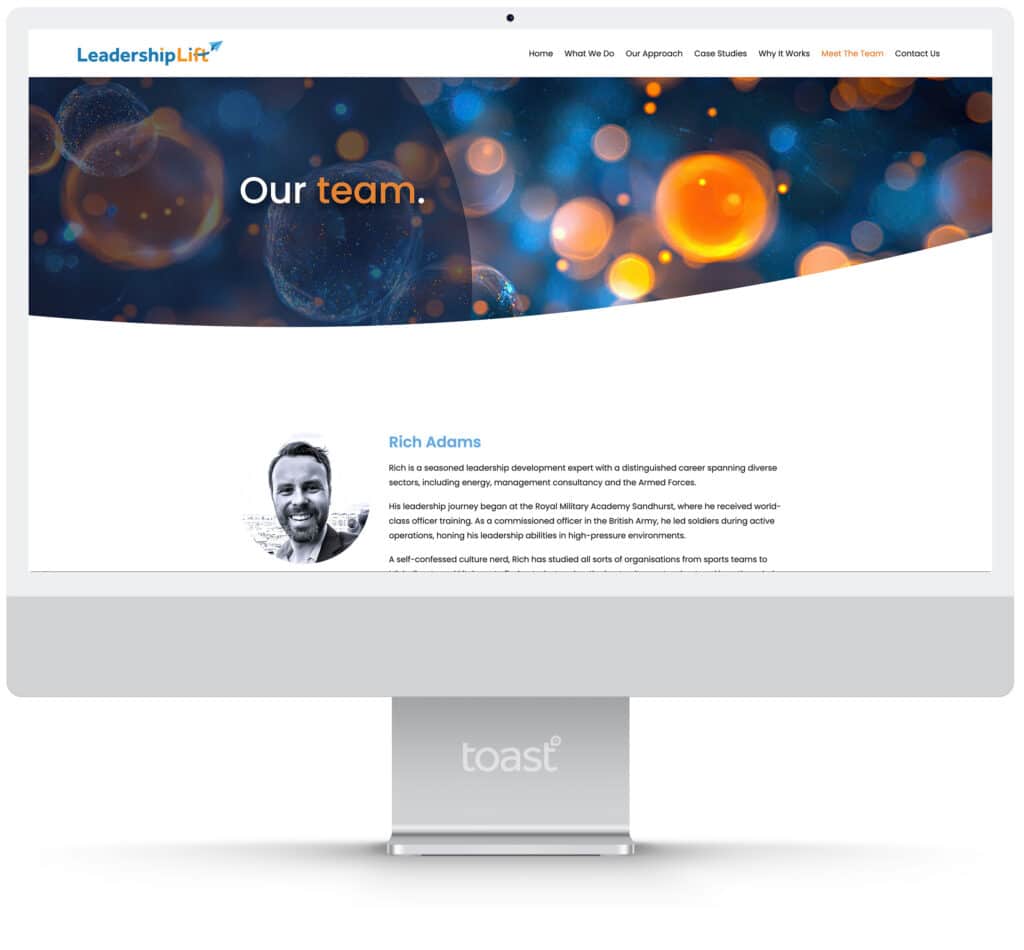 Leadership Lift Bespoke WordPress design and build